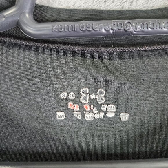 Mens Black Under Armour Compression Shirt Long Sleeve Crew Neck Size XXL - Picture 6 of 11